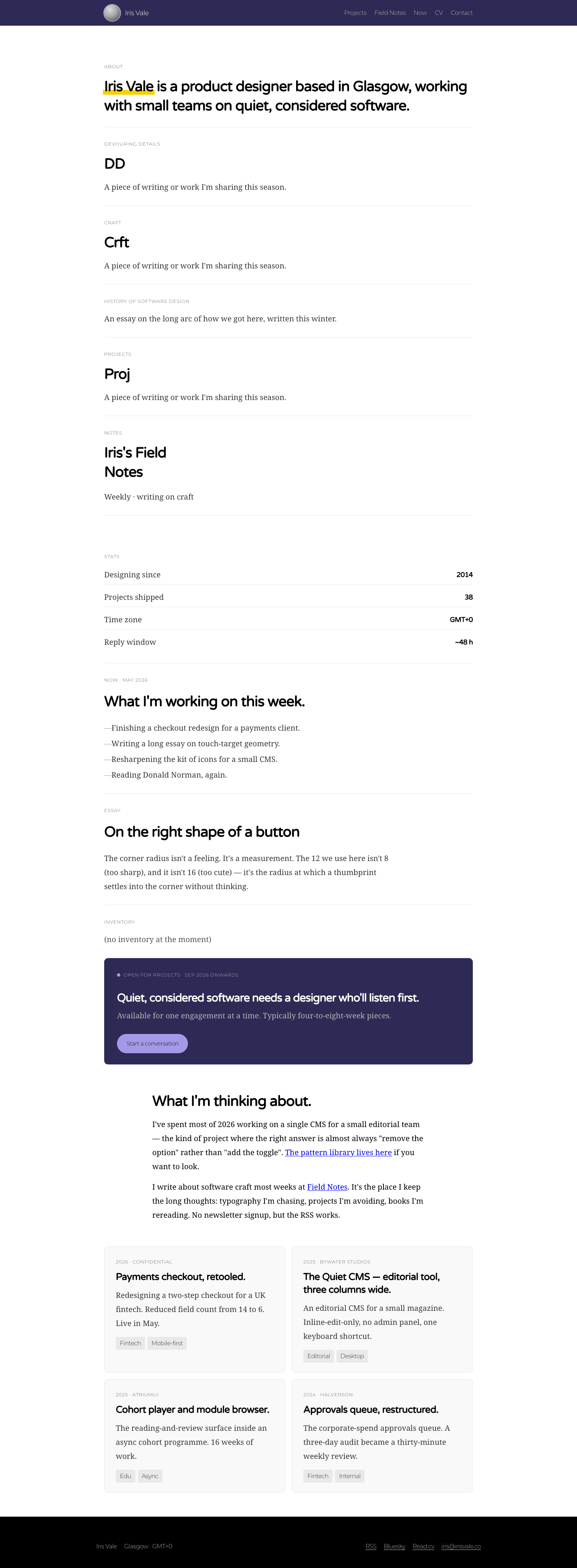 Warm Portfolio (Ahmad Awais) — AI-built sample
