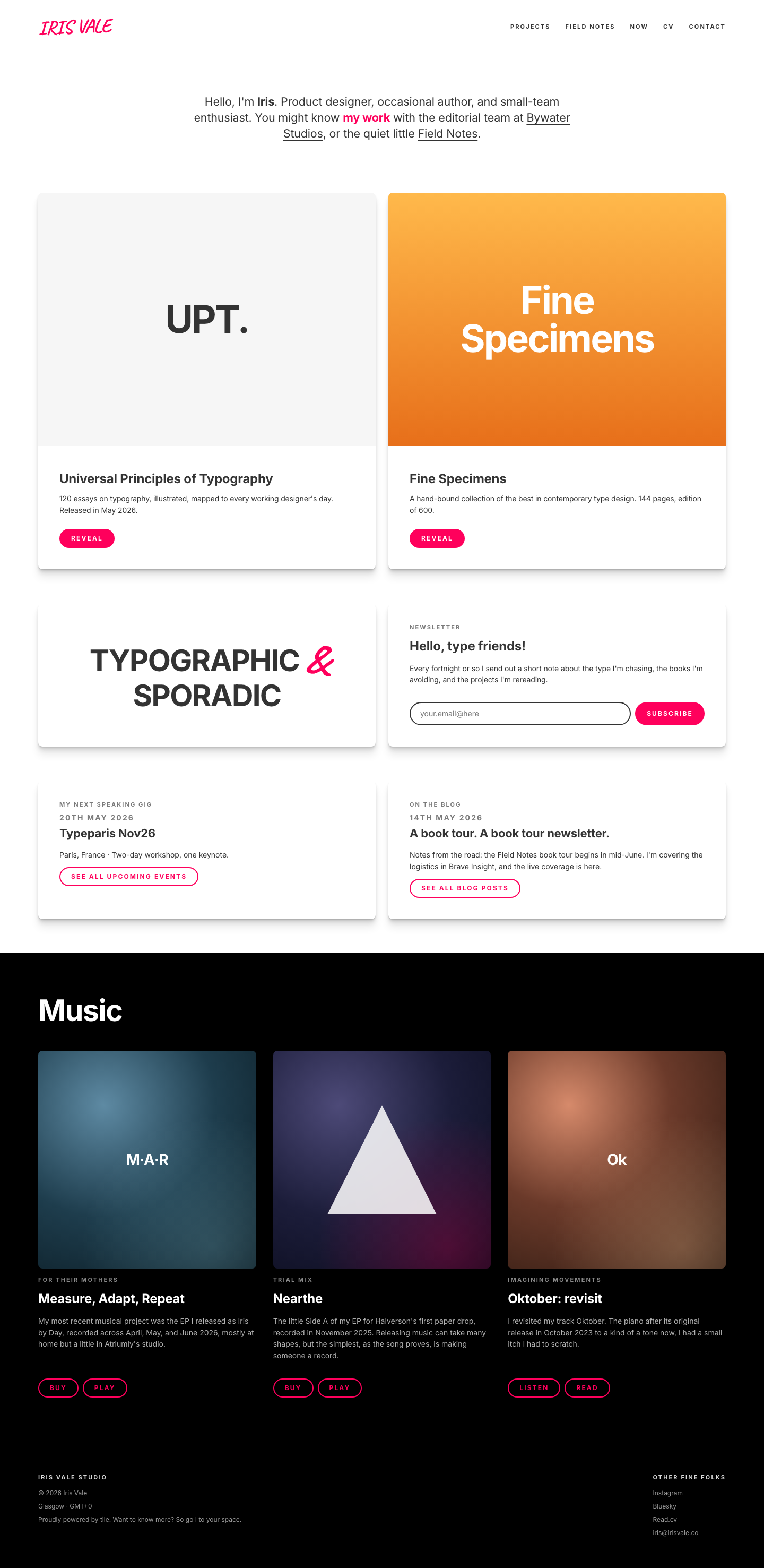 Artist Portfolio (Elliot Jay Stocks) — AI-built sample