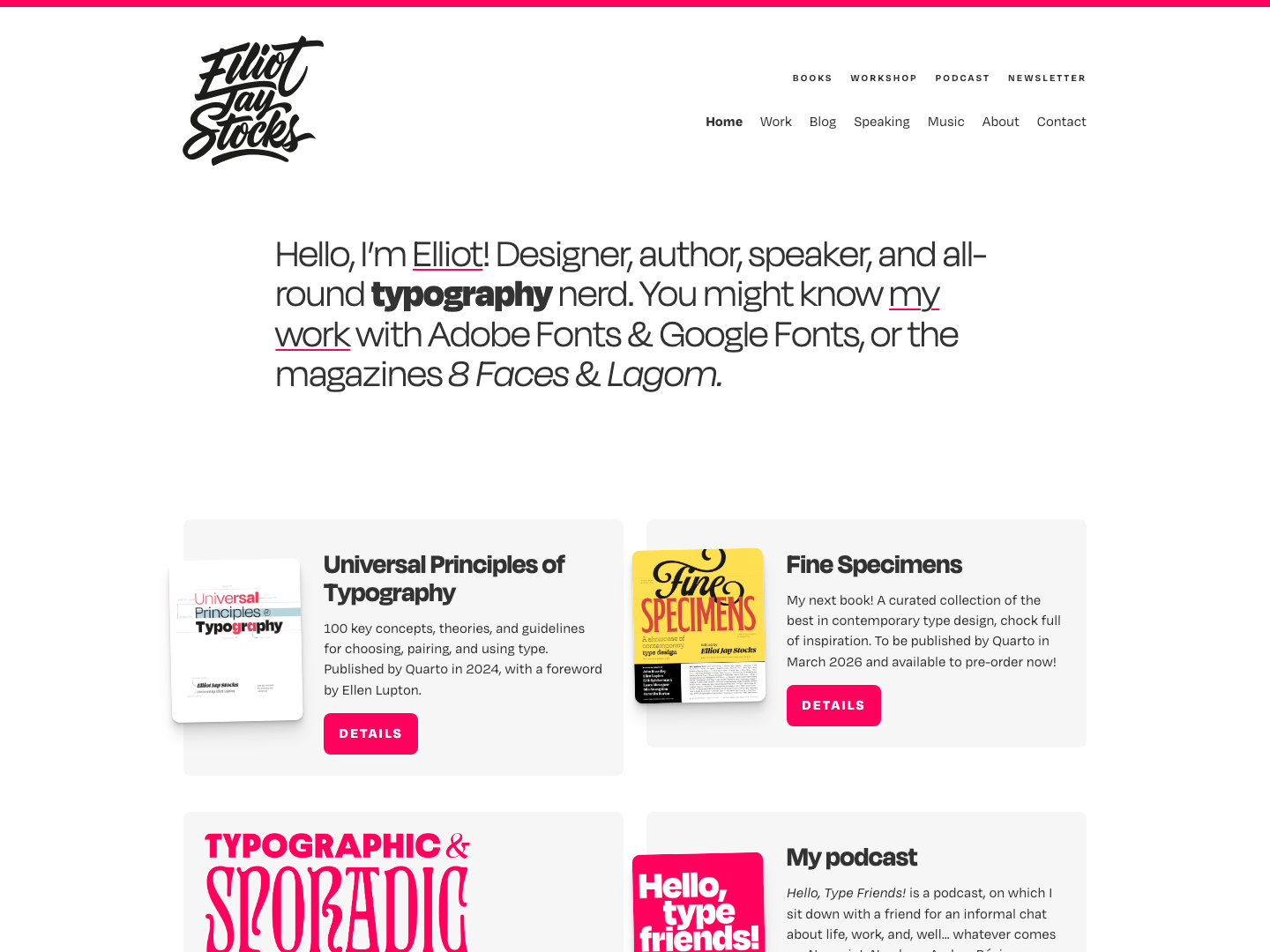 Artist Portfolio (Elliot Jay Stocks) — source