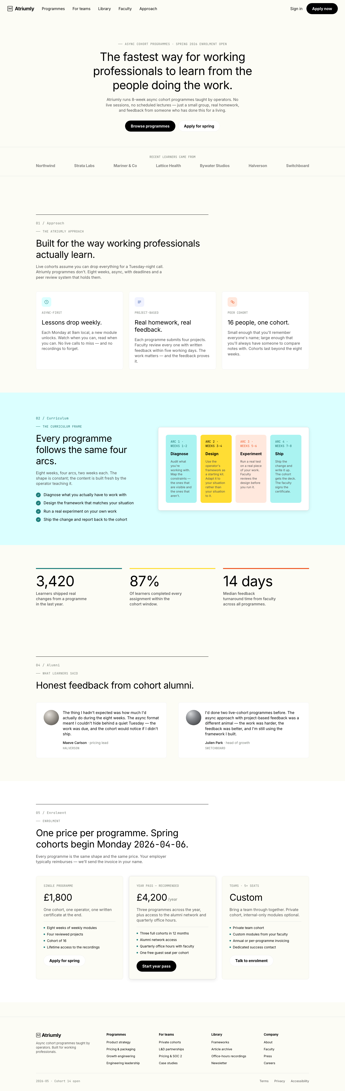 Async Academy (Reforge) — AI-built sample