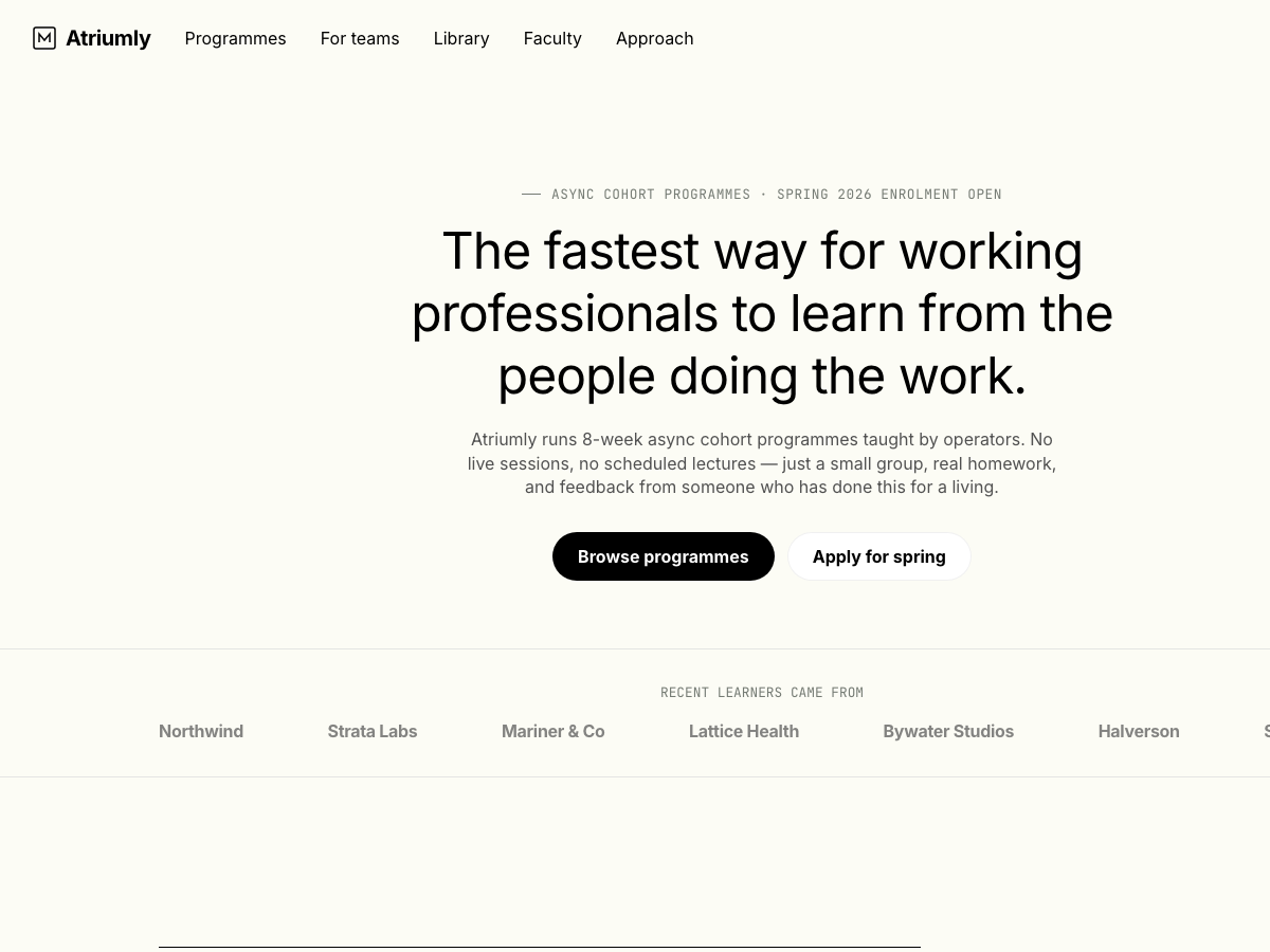 Async Academy (Reforge)