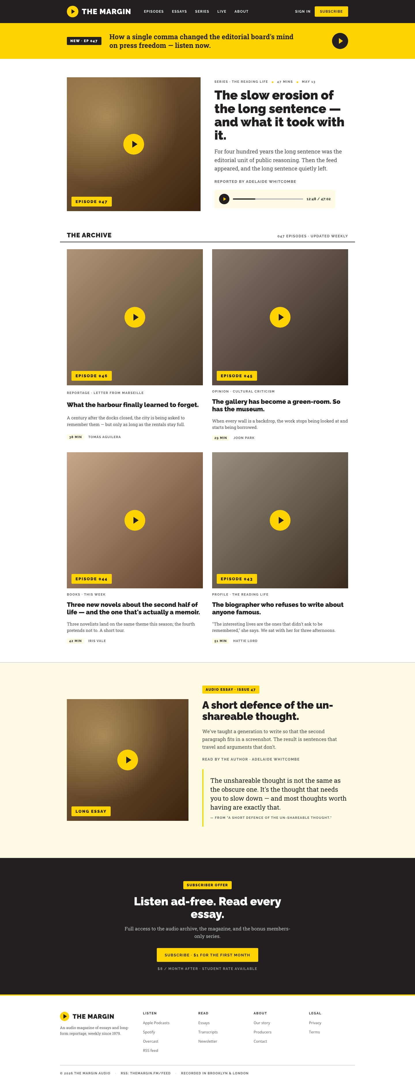 Audio Editorial (99% Invisible) — AI-built sample