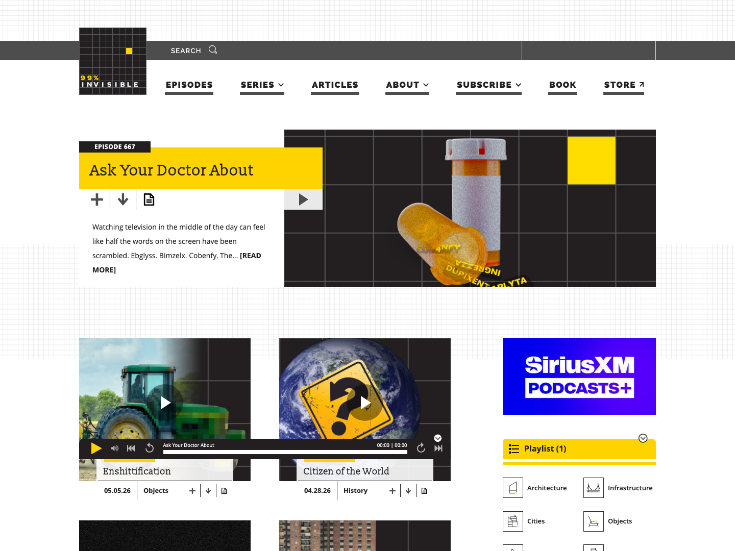 Audio Editorial (99% Invisible) — source