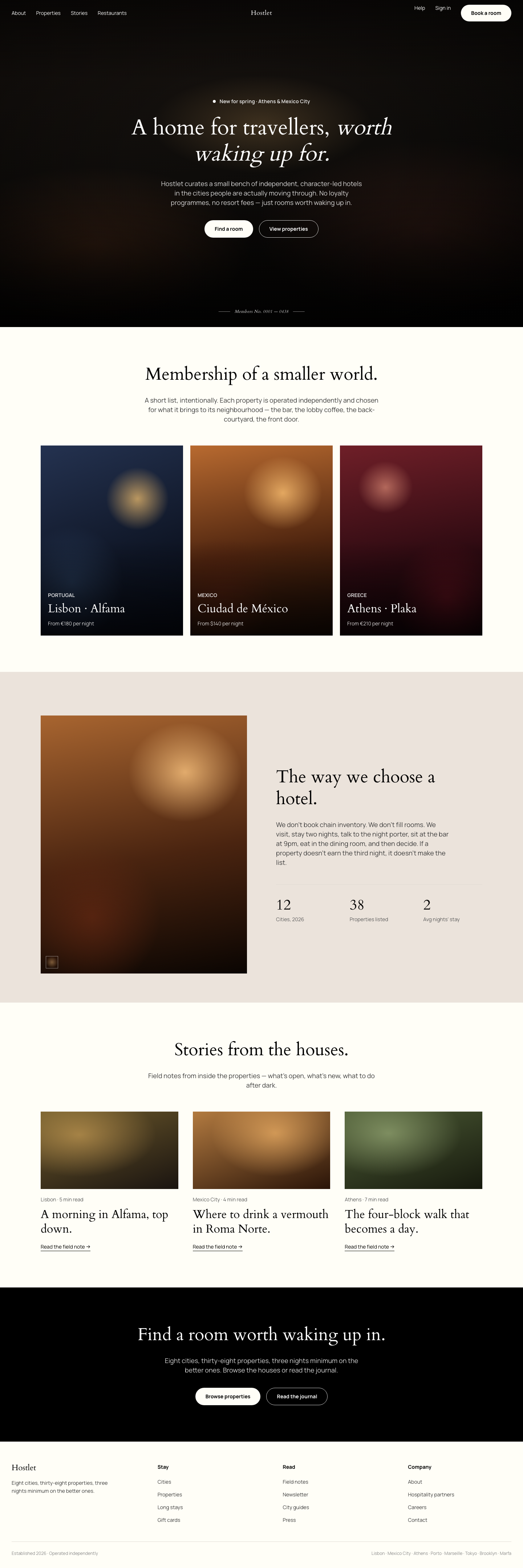 Club Hospitality (Soho House) — AI-built sample