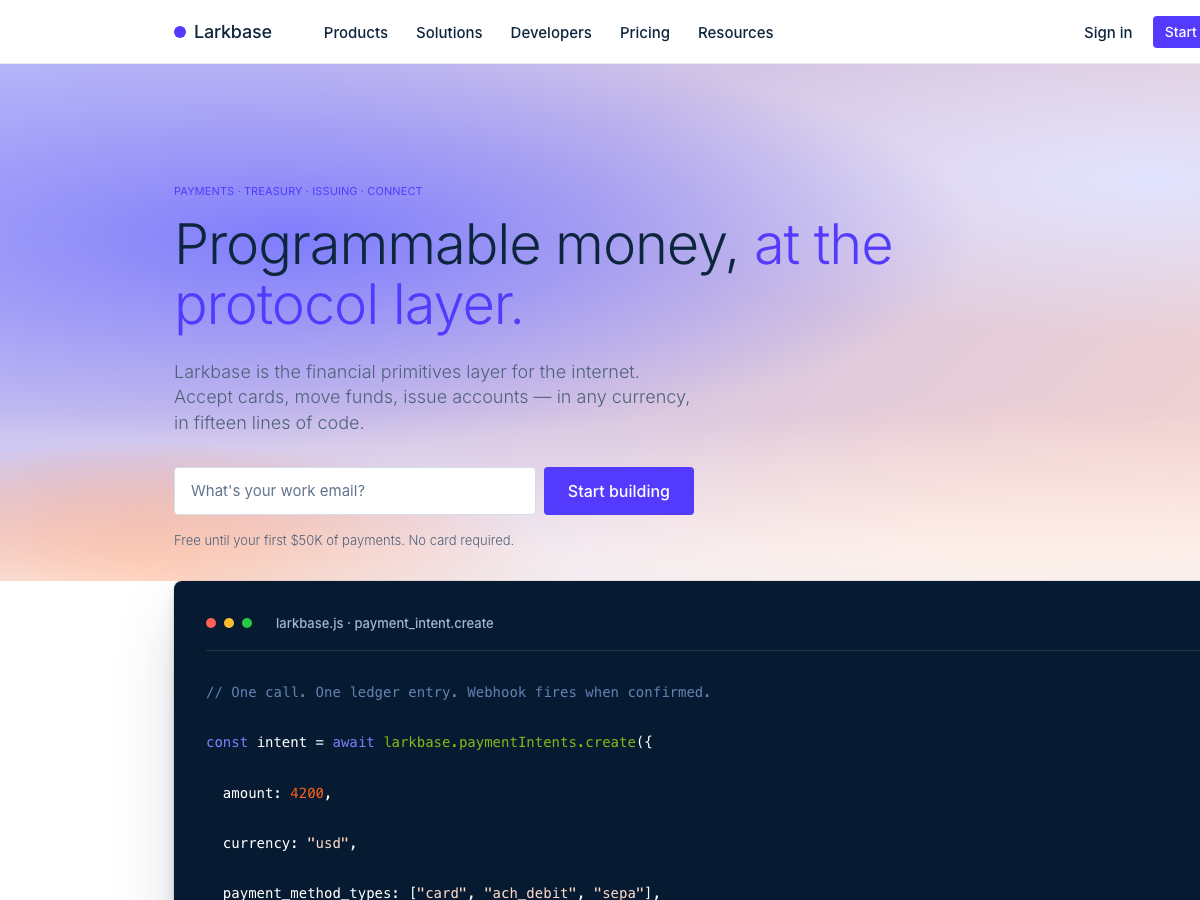 Developer Fintech (Stripe)
