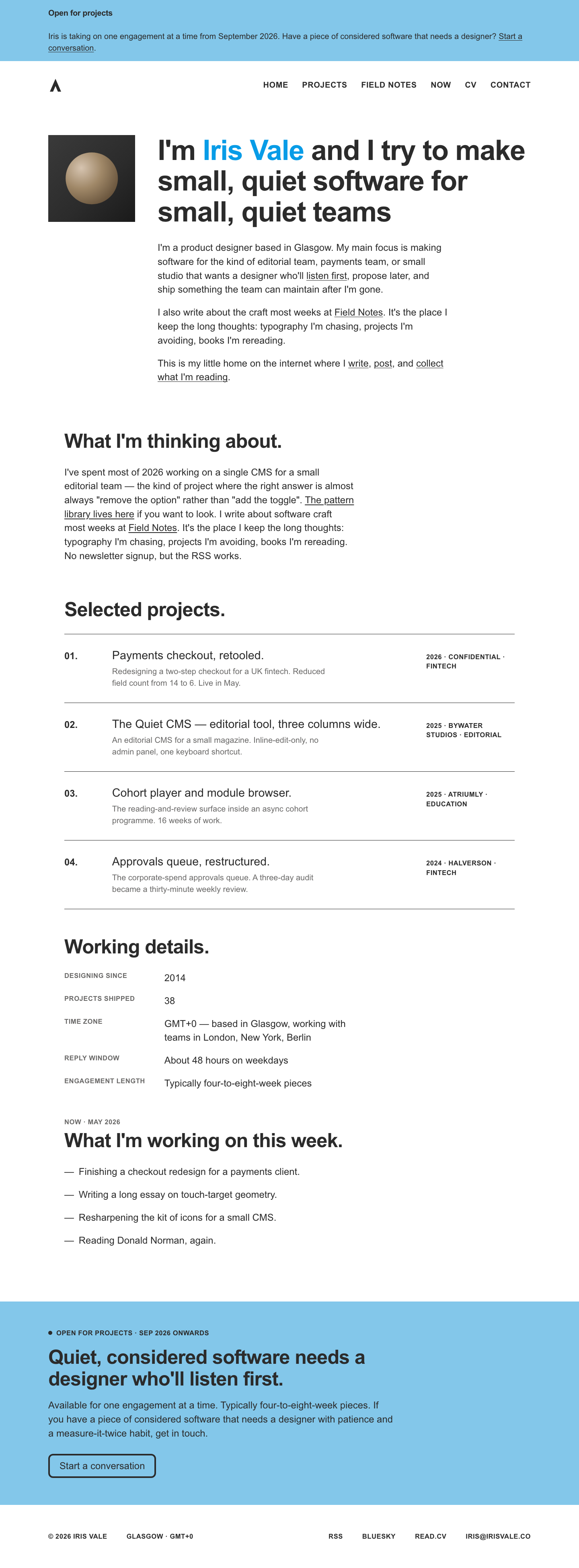 Educator Portfolio (Andy Bell) — AI-built sample