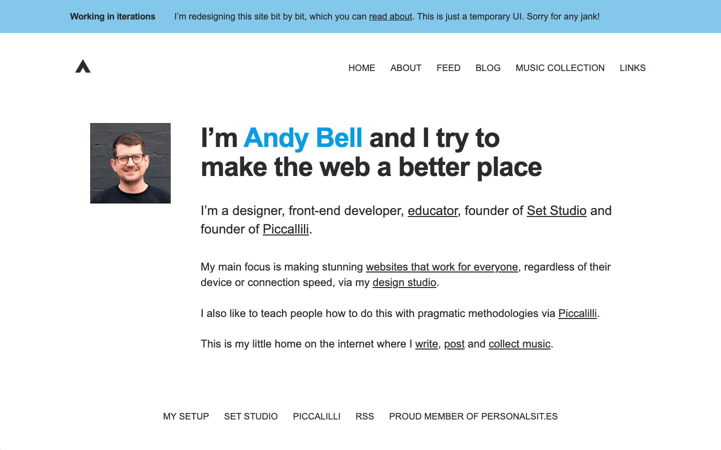 Educator Portfolio (Andy Bell) — source