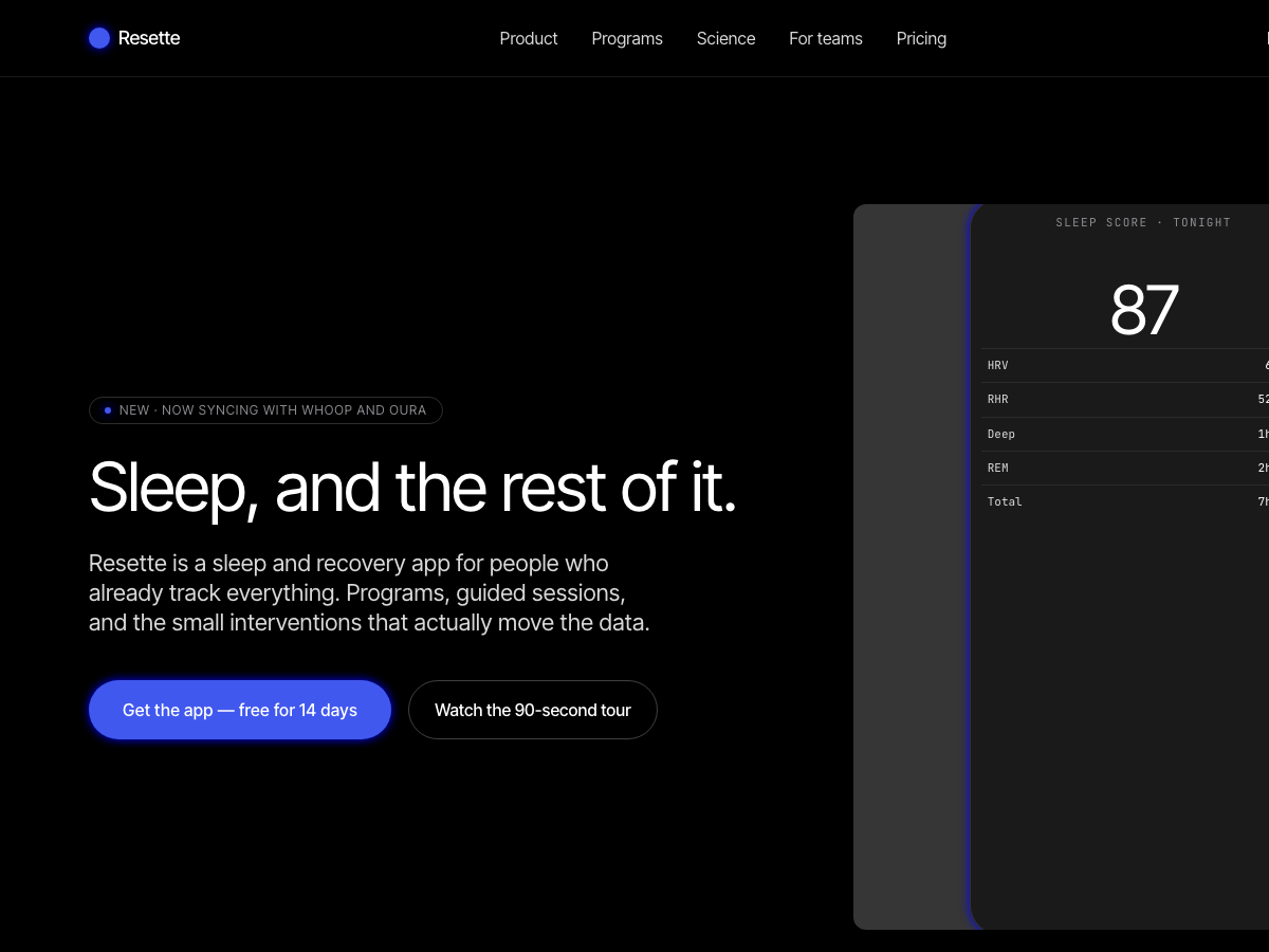 Sleep Tech (Eight Sleep)