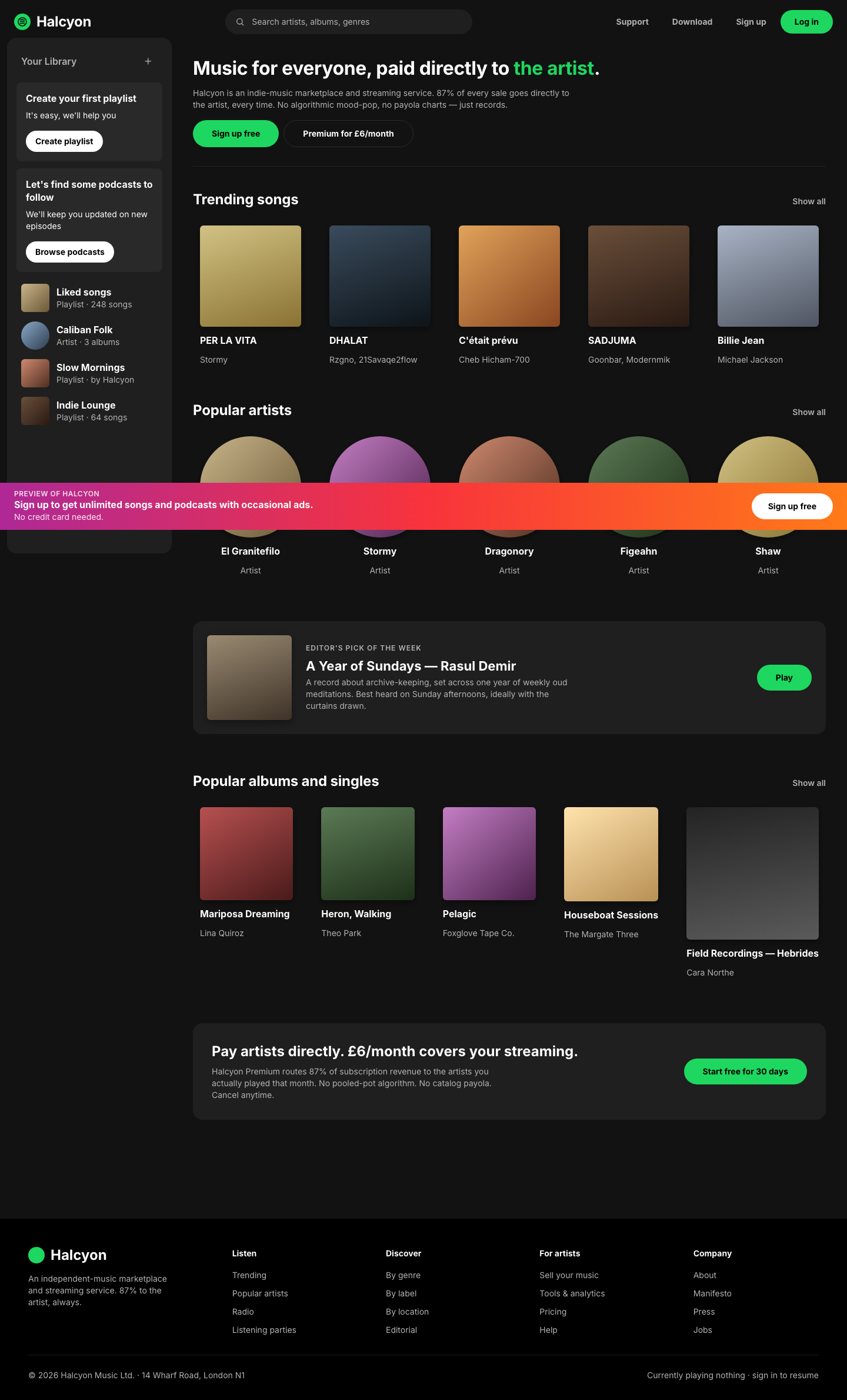 Streaming Pop (Spotify) — AI-built sample
